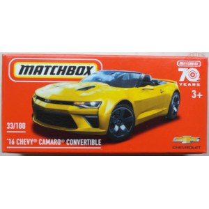 '16 CHEVY CAMARO CONVERTIBLE 1/64 MATCHBOX HLF44 MATCHBOX