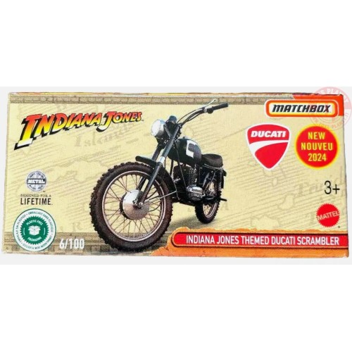 INDIANA JONES THEMED DUCATI SCRAMBLER 1/64 MATCHBOX HVP50 MATCHBOX