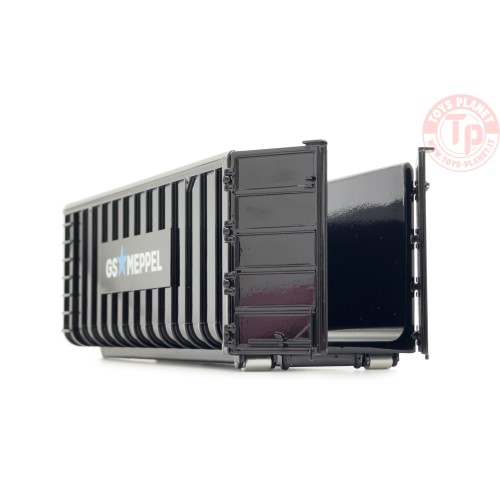Hooklift container 40m3 black GS Meppel logo MARGE MODELS 2306-03-01 MARGE MODELS