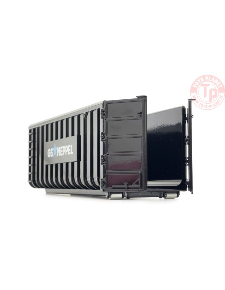 Hooklift container 40m3 black GS Meppel logo MARGE MODELS 2306-03-01 MARGE MODELS
