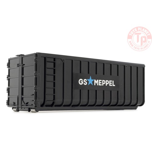 Hooklift container 40m3 black GS Meppel logo MARGE MODELS 2306-03-01 MARGE MODELS