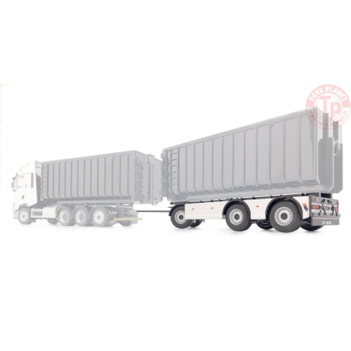 GS Meppel hooklift container trailer Volvo clear white MARGE MODELS 2422-01 MARGE MODELS