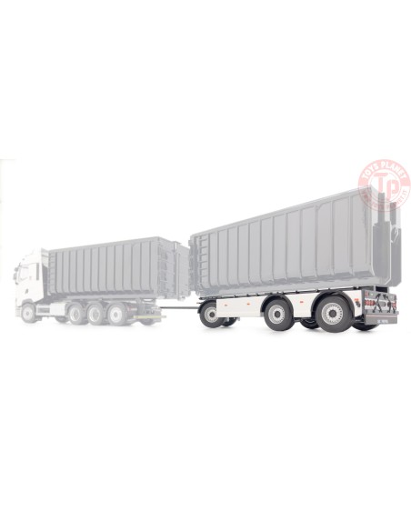 GS Meppel hooklift container trailer Volvo clear white MARGE MODELS 2422-01 MARGE MODELS