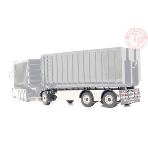 GS Meppel hooklift container trailer Scania white MARGE MODELS 2422-02 MARGE MODELS