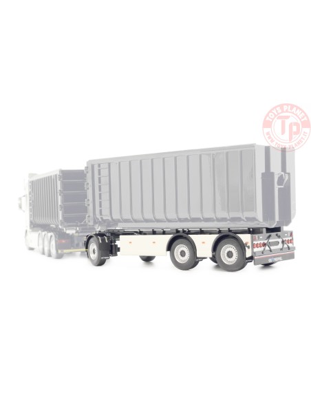 GS Meppel hooklift container trailer Scania white MARGE MODELS 2422-02 MARGE MODELS