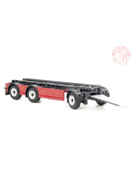 GS Meppel hooklift container trailer red MARGE MODELS 2422-03 MARGE MODELS GS Meppel hooklift container trailer red MARGE MODELS 2422-03 MARGE MODELS