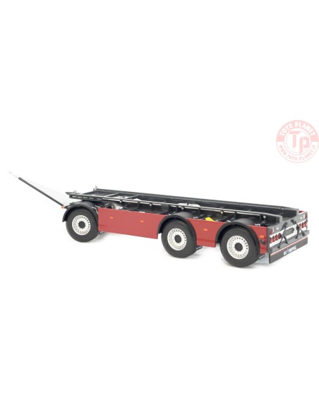 GS Meppel hooklift container trailer red MARGE MODELS 2422-03 MARGE MODELS
