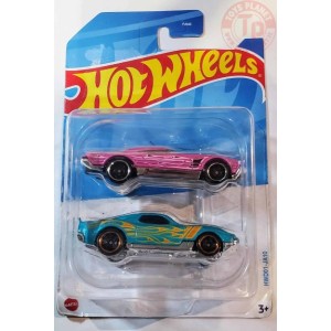 MUSCLE SPEEDERE (PINK)-BLVD BRUISER (GREEN) 1/64 HOT WHEELS HWD01 HOT WHEELS