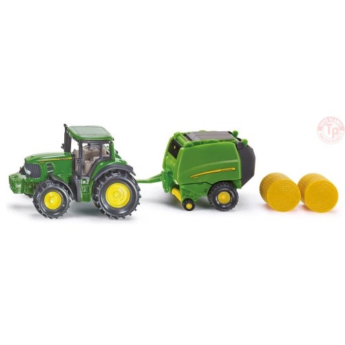 John deere 7530 con imballatrice john deere 990 1:87 SIKU 1665 SIKU 1:87