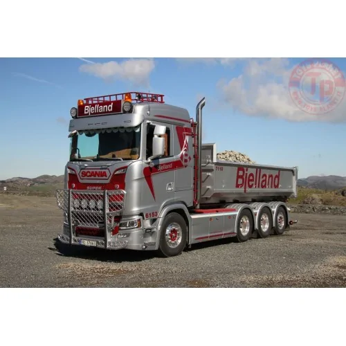 SCANIA S NORMAL CS20N 8X4 RIGED TRUCK WITH HOOKLIFT SYSTEM 8X4 + HOOKLIFT 15M3 CONTAINER BJELLAND WSI 01-4270 WSI MODELS