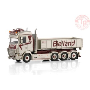 SCANIA S NORMAL CS20N 8X4 RIGED TRUCK WITH HOOKLIFT SYSTEM 8X4 + HOOKLIFT 15M3 CONTAINER BJELLAND WSI 01-4270 WSI MODELS