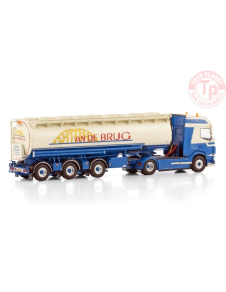 DAF XF SH WITH SKY LIGHTS 4X2 ANIMALFEED BULK TRAILER - 3 AXLE Van de Brug Elspeet WSI 01-4291 WSI MODELS