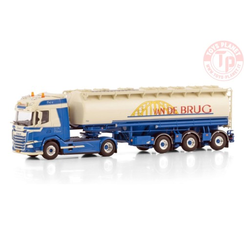DAF XF SH WITH SKY LIGHTS 4X2 ANIMALFEED BULK TRAILER - 3 AXLE Van de Brug Elspeet WSI 01-4291 WSI MODELS