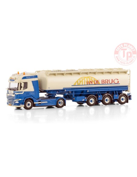 DAF XF SH WITH SKY LIGHTS 4X2 ANIMALFEED BULK TRAILER - 3 AXLE Van de Brug Elspeet WSI 01-4291 WSI MODELS