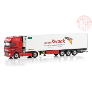 DAF XF SUPER SPACE CAB MY2017 4X2 REEFER TRAILER - 3 AXLE Van der Kwaak WSI 01-4353 WSI MODELS