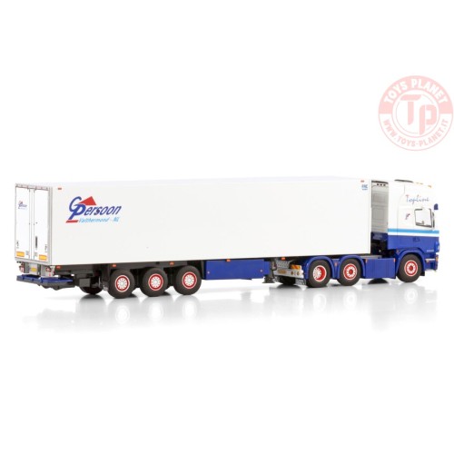 SCANIA 4 SERIES TOPLINE 6X2 TWIN STEER REEFER TRAILER - 3 AXLE G. Persoon WSI 01-4332 WSI MODELS