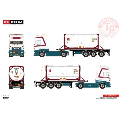 DAF XF SUPER SPACE CAB MY2017 4X2 30FT CONTAINER TRAILER - 3 AXLE + 20FT TANK CONTAINER - JAN NAGTEGAAL TRANSPORT WSI 01-4297...