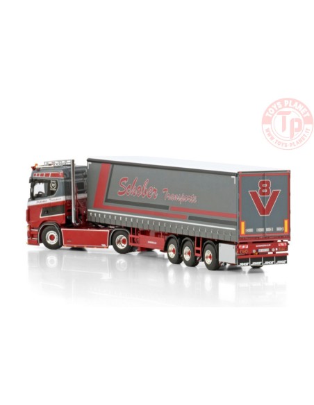 SCANIA S NORMAL CS20N 4X2 CURTAINSIDE TRAILER - 3 AXLE SCHOBER WSI 01-4415 WSI MODELS