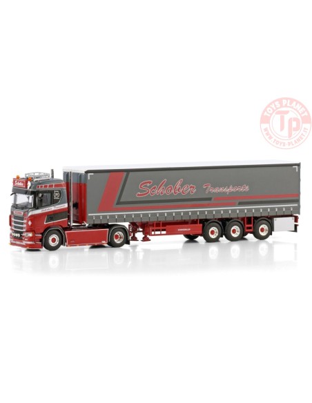 SCANIA S NORMAL CS20N 4X2 CURTAINSIDE TRAILER - 3 AXLE SCHOBER WSI 01-4415 WSI MODELS