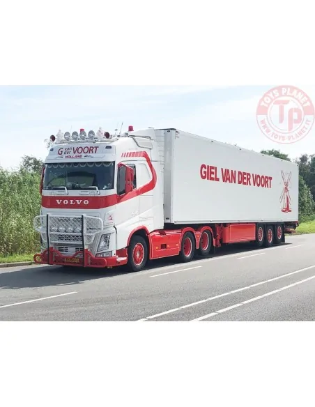 VOLVO FH4 GLOBETROTTER 6X2 TAG AXLE REEFER TRAILER - 3 AXLE GIEL VAN DER VOORT WSI 01-4397 WSI MODELS