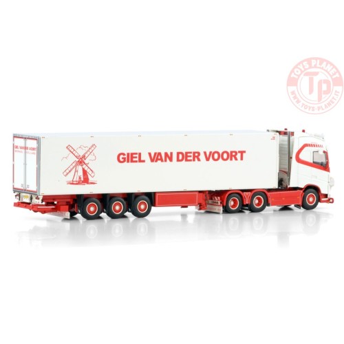 VOLVO FH4 GLOBETROTTER 6X2 TAG AXLE REEFER TRAILER - 3 AXLE GIEL VAN DER VOORT WSI 01-4397 WSI MODELS