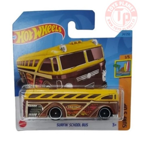 SURFIN' SCHOOL BUS 1/64 HOT WHEELS HTD58 HOT WHEELS