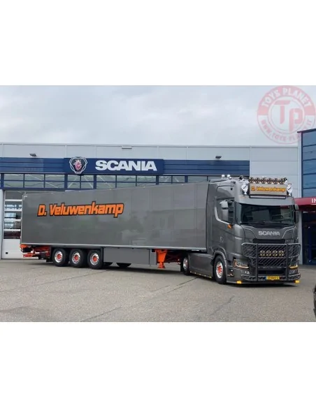 SCANIA S HIGHLINE CS20H 4X2 REEFER TRAILER - 3 AXLE D. VELUWENKAMP INT. TRANSPORT B.V. WSI 01-4309 WSI MODELS