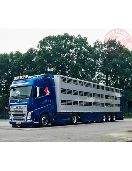 VOLVO FH4 GLOBETROTTER 4X2 LIVE STOCK TRAILER - 3 AXLE GROOT ZEVERT WSI 01-4259 WSI MODELS