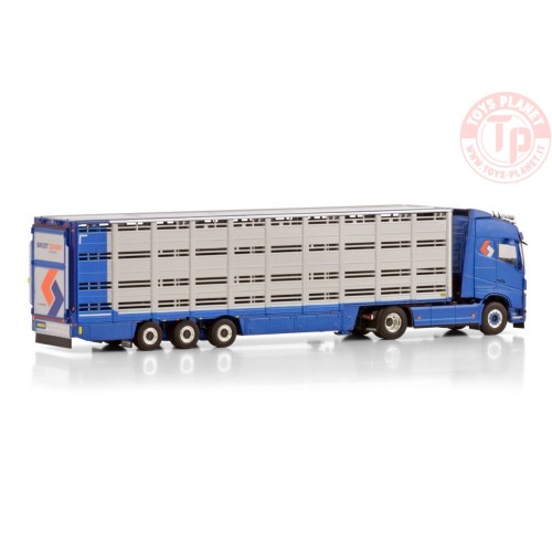 VOLVO FH4 GLOBETROTTER 4X2 LIVE STOCK TRAILER - 3 AXLE GROOT ZEVERT WSI 01-4259 WSI MODELS