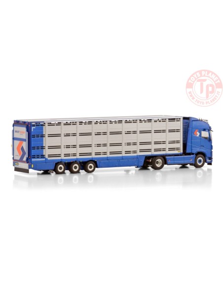 VOLVO FH4 GLOBETROTTER 4X2 LIVE STOCK TRAILER - 3 AXLE GROOT ZEVERT WSI 01-4259 WSI MODELS