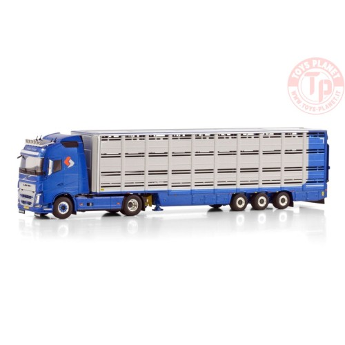 VOLVO FH4 GLOBETROTTER 4X2 LIVE STOCK TRAILER - 3 AXLE GROOT ZEVERT WSI 01-4259 WSI MODELS
