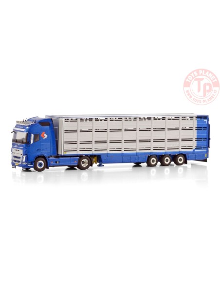 VOLVO FH4 GLOBETROTTER 4X2 LIVE STOCK TRAILER - 3 AXLE GROOT ZEVERT WSI 01-4259 WSI MODELS