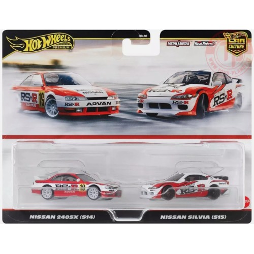 NISSAN 240SX (S14)-NISSAN SILVIA (S15) 1/64 HOT WHEELS HRR84 HOT WHEELS