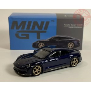 PORSCHE TAYCAN TURBO S-GENTIAN BLUE METALLIC 1/64 MGT00339-R Mini Gt