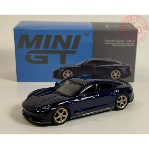 PORSCHE TAYCAN TURBO S-GENTIAN BLUE METALLIC 1/64 MGT00339-R Mini Gt