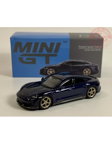 PORSCHE TAYCAN TURBO S-GENTIAN BLUE METALLIC 1/64 MGT00339-R Mini Gt