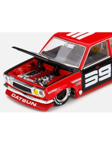 DATSUN 510 PRO STREET SK510-RED/BLACK 1/64 KHMG003 MINI GT