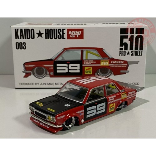 DATSUN 510 PRO STREET SK510-RED/BLACK 1/64 KHMG003 MINI GT