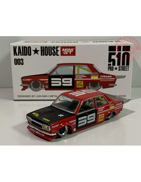 DATSUN 510 PRO STREET SK510-RED/BLACK 1/64 KHMG003 MINI GT