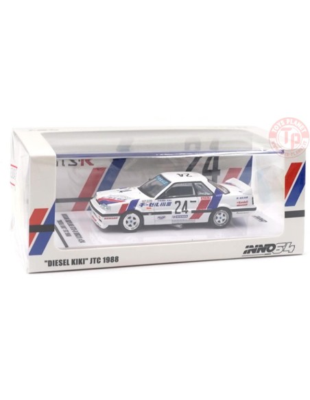 NISSAN SKYLINE GTS-R (HR31) N.24 "DIESEL KIKI" JTC 1988-WHITE/RED/BLUE 1/64 IN64-R31-24JTC88 INNO MODELS