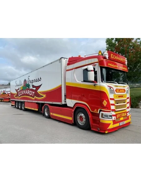 Scania Next Gen S-serie 4x2 met 3 assige koeltrailer Eckhardt TEKNO 84603 TEKNO Scania Next Gen S-serie 4x2 met 3 assige koeltrailer Eckhardt TEKNO 84603 TEKNO