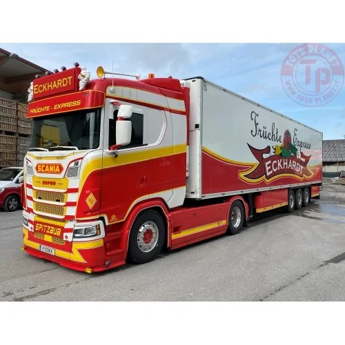 Scania Next Gen S-serie 4x2 met 3 assige koeltrailer Eckhardt TEKNO 84603 TEKNO