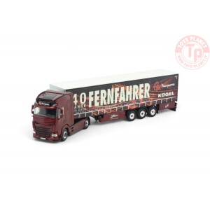 DAF XG+ met 3-assige schuifzeilenoplegger Fernfahrer 40 Jahre TEKNO 86038 TEKNO