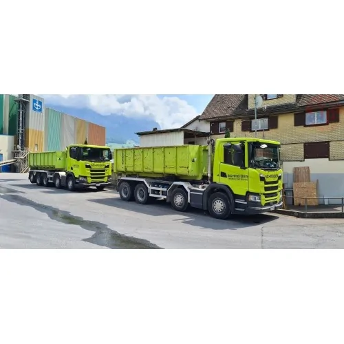 Scania Next Gen G-serie 4-assige motorwagen met haakarmcontainer Schneider TEKNO 85720 TEKNO