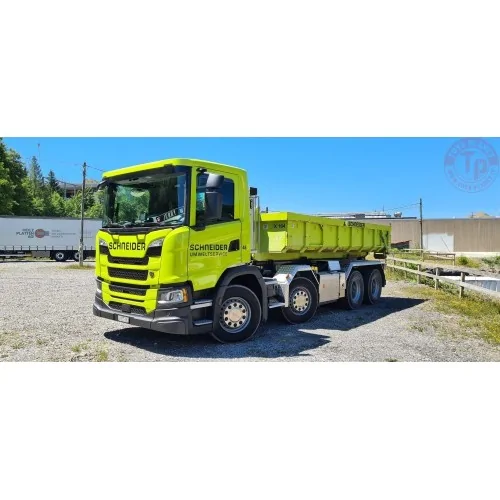 Scania Next Gen G-serie 4-assige motorwagen met haakarmcontainer Schneider TEKNO 85720 TEKNO
