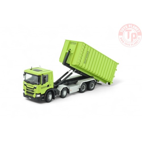 Scania Next Gen G-serie 4-assige motorwagen met haakarmcontainer Schneider TEKNO 85720 TEKNO