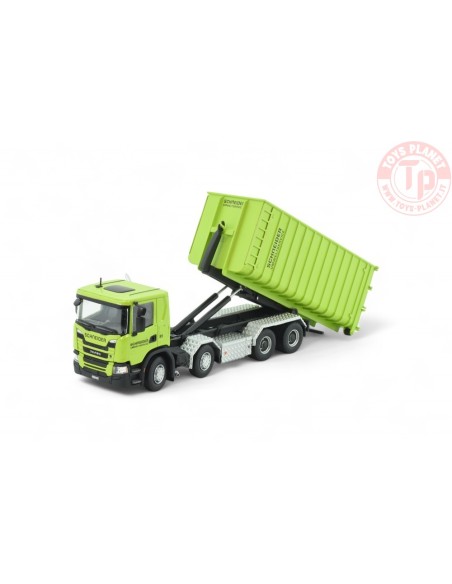 Scania Next Gen G-serie 4-assige motorwagen met haakarmcontainer Schneider TEKNO 85720 TEKNO
