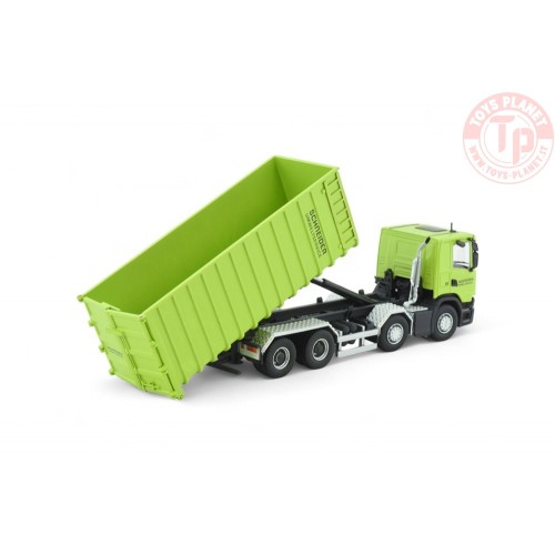 Scania Next Gen G-serie 4-assige motorwagen met haakarmcontainer Schneider TEKNO 85720 TEKNO