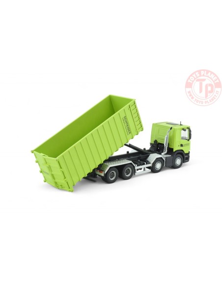 Scania Next Gen G-serie 4-assige motorwagen met haakarmcontainer Schneider TEKNO 85720 TEKNO