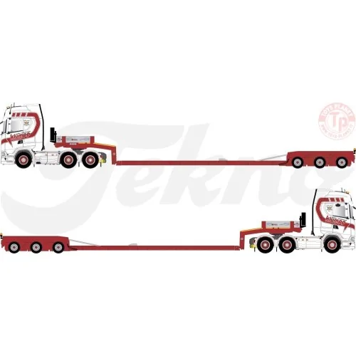 Scania Next Gen 660S met 3-assige Goldhofer dieplader Klumpp Spedition TEKNO 85911 TEKNO